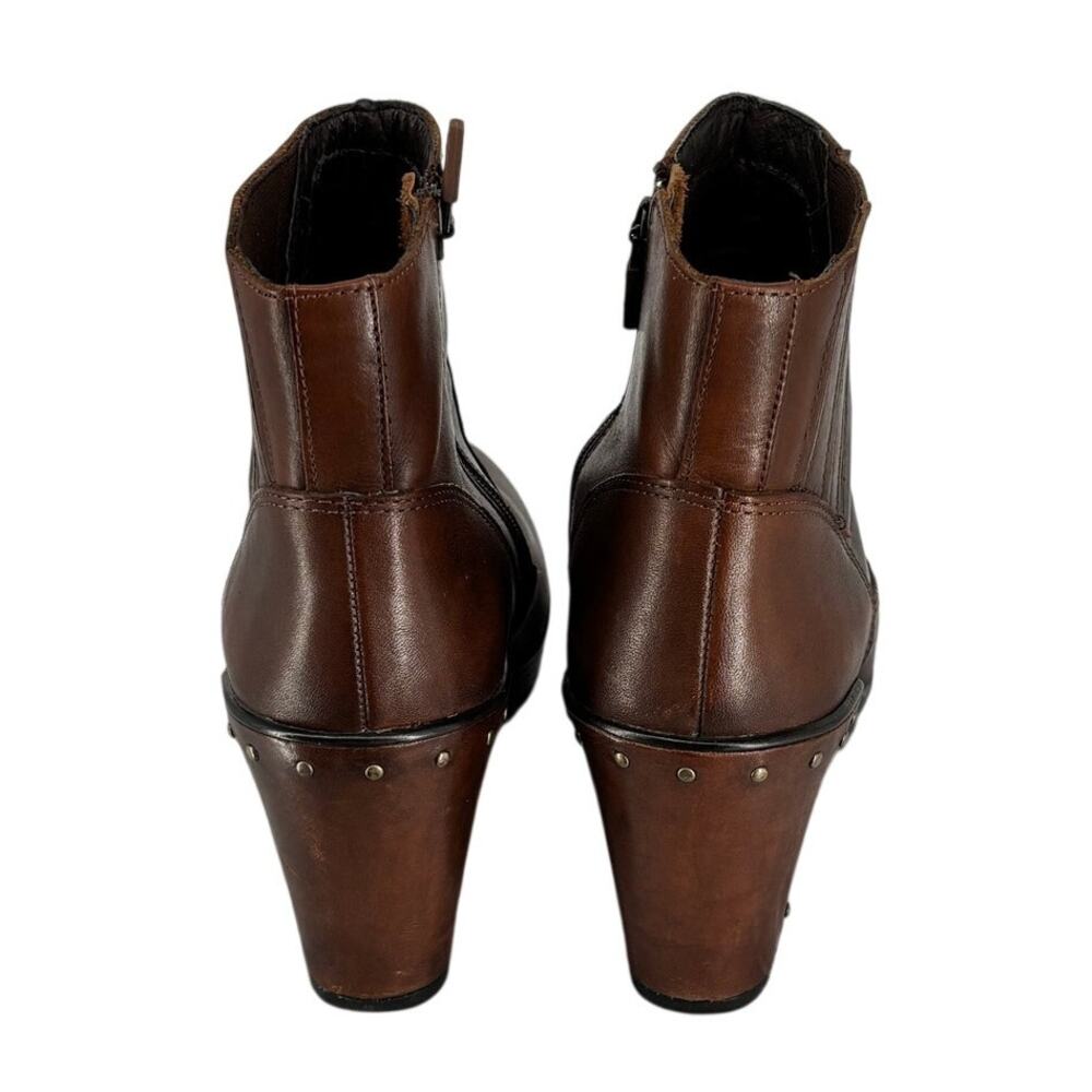 Dansko Faith Wedge Leather Ankle Boots Size 37 EU 6.5-7 US Brown - Picture 11 of 15
